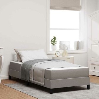 Boxspring bed met matras Taupe 100 x 200 cm Stof 1