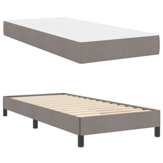 Boxspring bed met matras Taupe 100 x 200 cm Stof 6