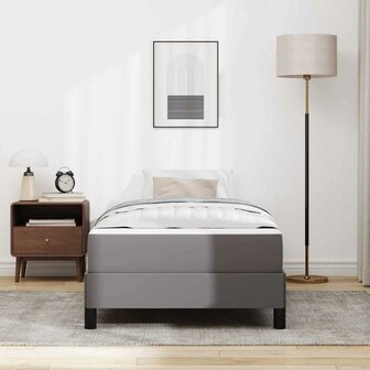 Bed met matras Grijs 80 x 200 cm Kunstleer 5