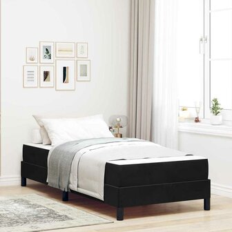 Boxspringbed met matras met matras Zwart 80 x 200 cm Fluweel 1