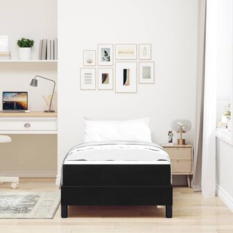 Boxspringbed met matras met matras Zwart 80 x 200 cm Fluweel 5