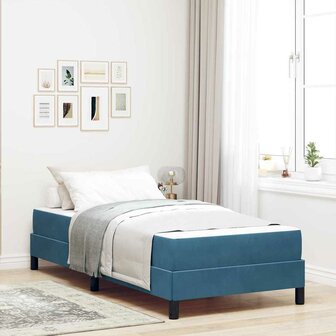 Boxspringbed met matras Donkerblauw 90 x 190 cm Fluweel 1