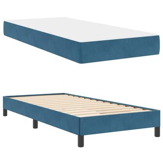 Boxspringbed met matras Donkerblauw 90 x 200 cm Fluweel 6