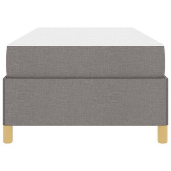 Boxspring bed met matras Taupe en Bruin en Wit 80 x 200 cm Stof 7
