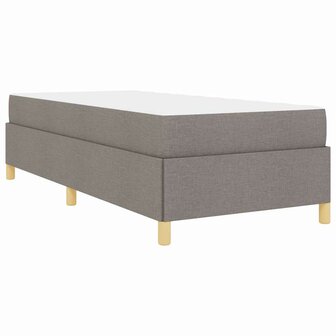 Boxspring bed met matras Taupe en Bruin en Wit 80 x 200 cm Stof 9