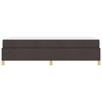 Boxspring bed met matras Wit en Donkerbruin 90 x 190 cm Stof 8