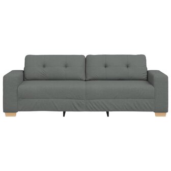 3-zitsbank donkergrijs 180 cm stof 4