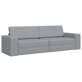 Vloersofa Bed Lichtgrijs 245 x 78 x 77 cm Stof 2