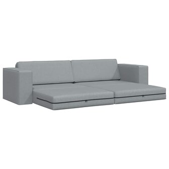 Vloersofa Bed Lichtgrijs 245 x 78 x 77 cm Stof 4