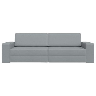 Vloersofa Bed Lichtgrijs 245 x 78 x 77 cm Stof 5