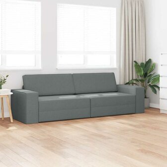 Vloersofa Bed Donkergrijs 245 x 78 x 77 cm Stof 3