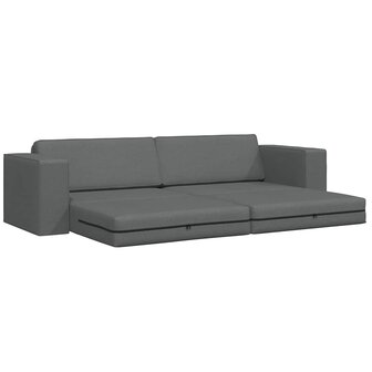 Vloersofa Bed Donkergrijs 245 x 78 x 77 cm Stof 4