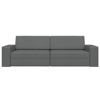 Vloersofa Bed Donkergrijs 245 x 78 x 77 cm Stof 5