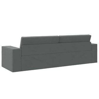 Vloersofa Bed Donkergrijs 245 x 78 x 77 cm Stof 7