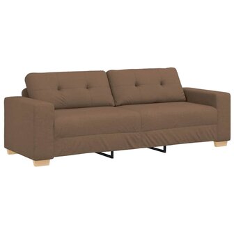 Bankstel met kussen 2 pcs Bruin 221 x 78 x 80 cm Stof 4