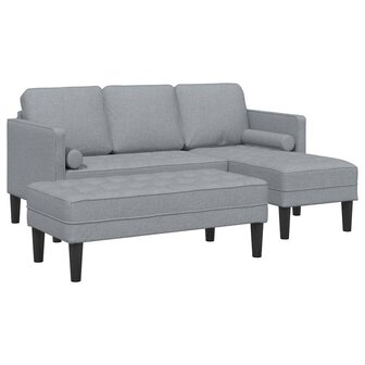 Bankstel 2 pcs Lichtgrijs 173 x 131 x 67 cm Stof 2