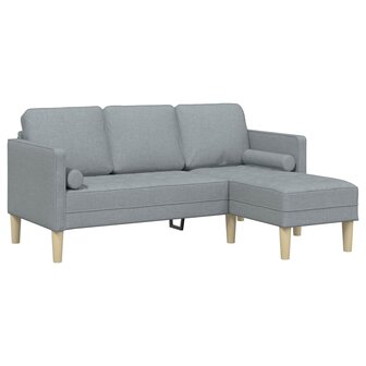 Bankstel 2 pcs Lichtgrijs 173 x 131 x 67 cm Stof 5