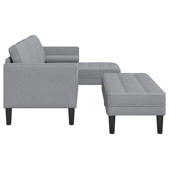 Bankstel 2 pcs Lichtgrijs 173 x 131 x 67 cm Stof 7