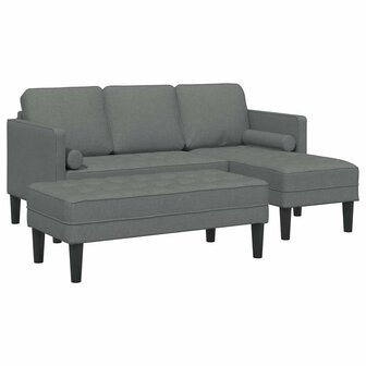 Bankstel 2 pcs Donkergrijs 173 x 131 x 67 cm Stof 2