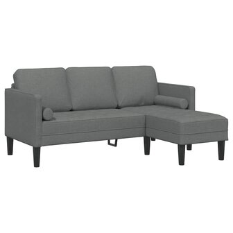 Bankstel 2 pcs Donkergrijs 173 x 131 x 67 cm Stof 5