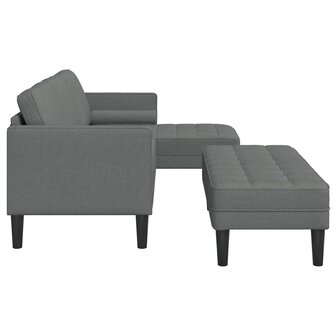 Bankstel 2 pcs Donkergrijs 173 x 131 x 67 cm Stof 7