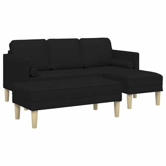 Bankstel 2 pcs Zwart 173 x 131 x 67 cm Stof 2