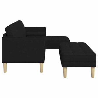 Bankstel 2 pcs Zwart 173 x 131 x 67 cm Stof 7