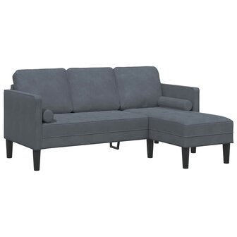 Bankstel 2 pcs Donkergrijs 173 x 131 x 67 cm Fluweel 5