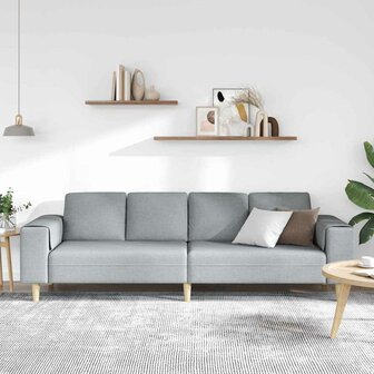 Bankstel Lichtgrijs Stof 3