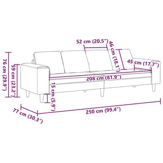 Bankstel Taupe Stof 9