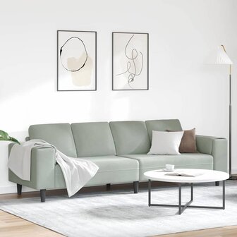 Bankstel Lichtgrijs Fluweel 1