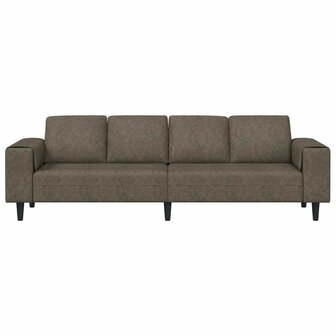 Bankstel Donkergrijs Faux suede leer 4