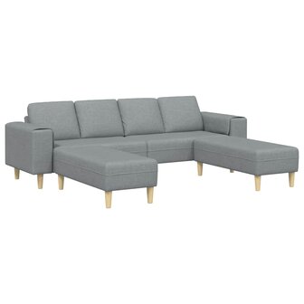 Bankstel 3 pcs Lichtgrijs Stof 2