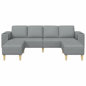 Bankstel 3 pcs Lichtgrijs Stof 4