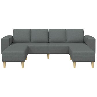 Bankstel 3 pcs Donkergrijs Stof 4