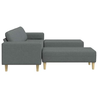 Bankstel 3 pcs Donkergrijs Stof 5