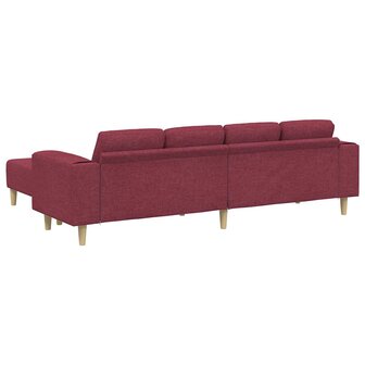 Bankstel 3 pcs Wijnrood Stof 6