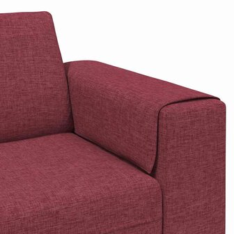 Bankstel 3 pcs Wijnrood Stof 7
