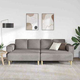 Bankstel 3 pcs Taupe Stof 3
