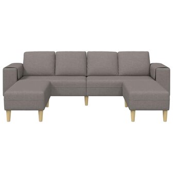 Bankstel 3 pcs Taupe Stof 4