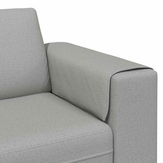 Bankstel 3 pcs Wolken grijs Stof 7