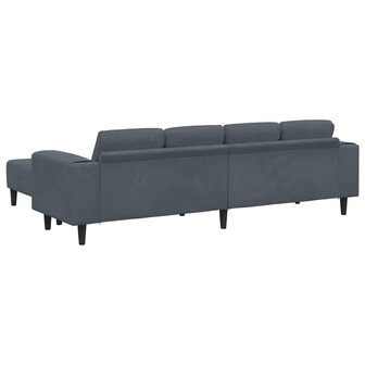 Bankstel 3 pcs Donkergrijs Fluweel 6