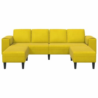 Bankstel 3 pcs Geel Fluweel 4