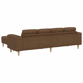 Bankstel 3 pcs Bruin Faux suede leer 6
