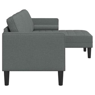 Bankstel Donkergrijs 173 x 131 x 67 cm Stof 5