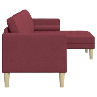 Bankstel Wijnrood 173 x 131 x 67 cm Stof 5