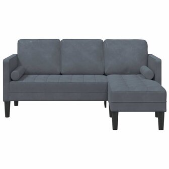 Bankstel Donkergrijs 173 x 131 x 67 cm Fluweel 4