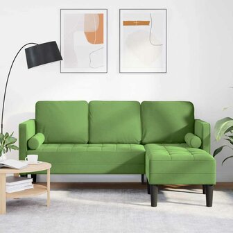 Bankstel Lichtgroen 173 x 131 x 67 cm Fluweel 1