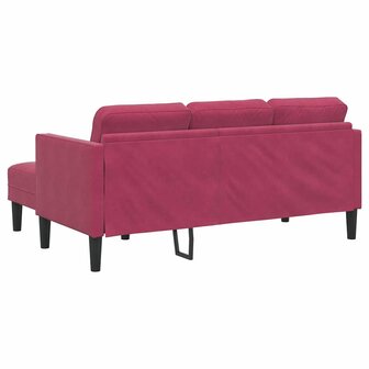 Bankstel Wijnrood 173 x 131 x 67 cm Fluweel 6