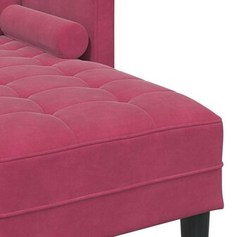Bankstel Wijnrood 173 x 131 x 67 cm Fluweel 7